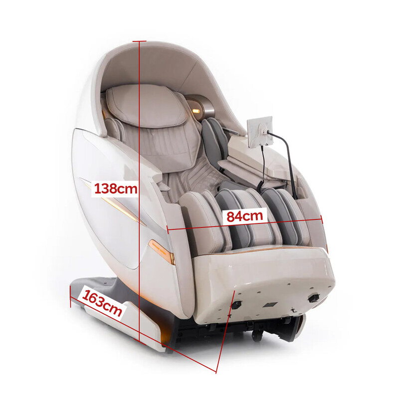 Fotoliu electric de masaj ProLux 4D MASSAGER cu ionizator de aer, alb