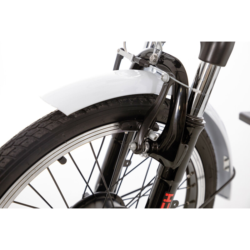 ELECTRIC × DRT ドライT XLサイズ WHITE× BLACK ② Bicicletă electrică cu trei roți Tornádo ZTECH, albă | UNIZDRAV
