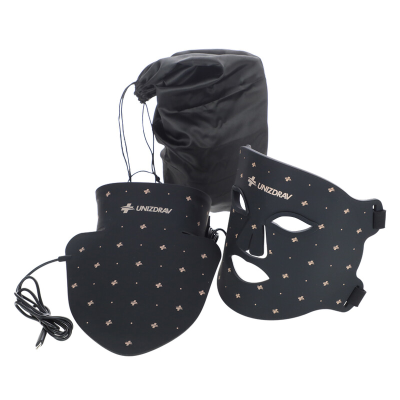 Mască cu fototerapie LED și lumină NIR pentru față și gât UNIZDRAV