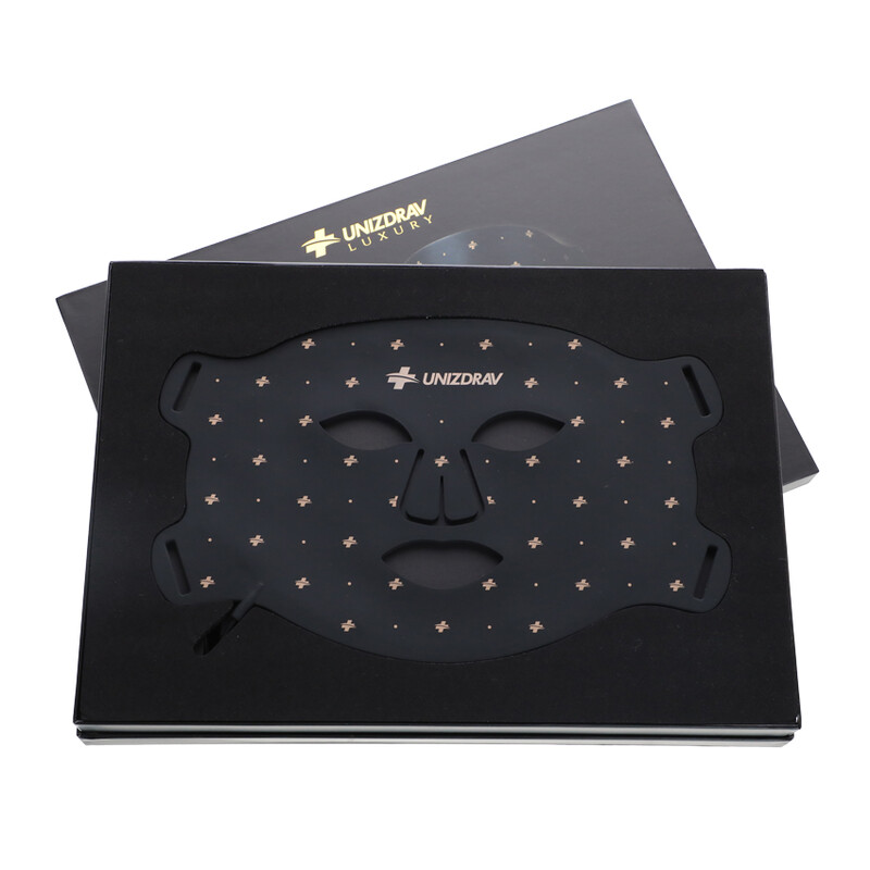 Mască cu fototerapie LED și lumină NIR pentru față și gât UNIZDRAV