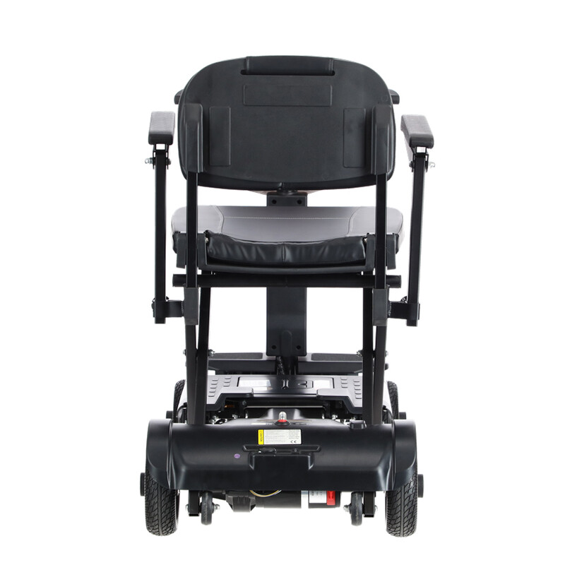 Scaun cu rotile pliabil COMPACT pentru seniori cu baterie litiu