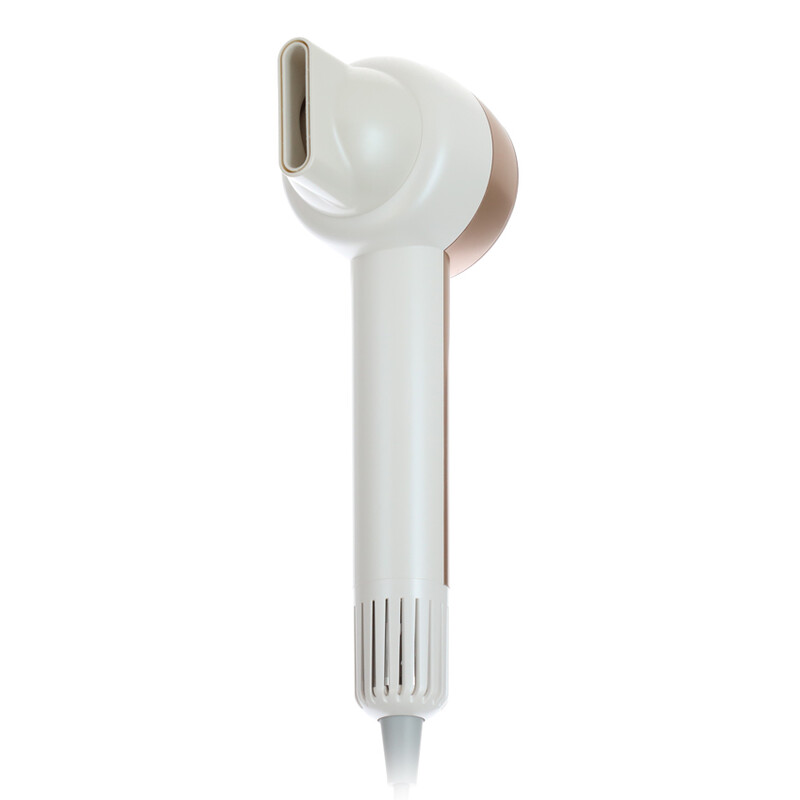 Uscător de păr cu ionizator de aer, alb-auriu