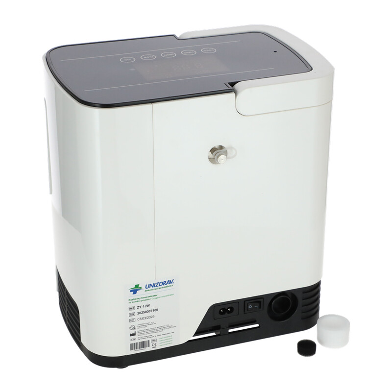 Concentrator de oxigen cu ieșire vocală UNIZDRAV, 7 l/min, alb