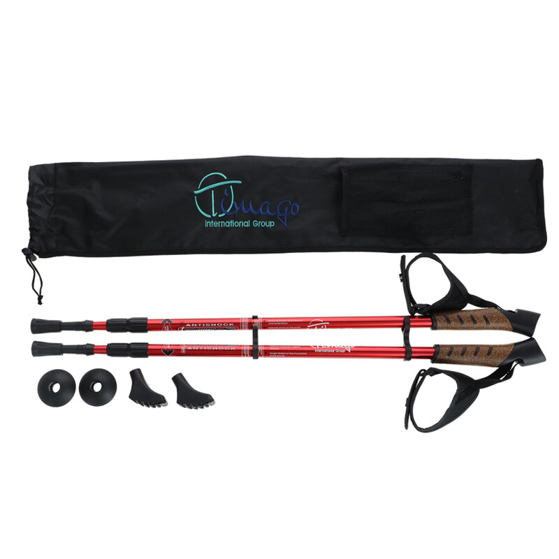 Bețe de trekking, roșii