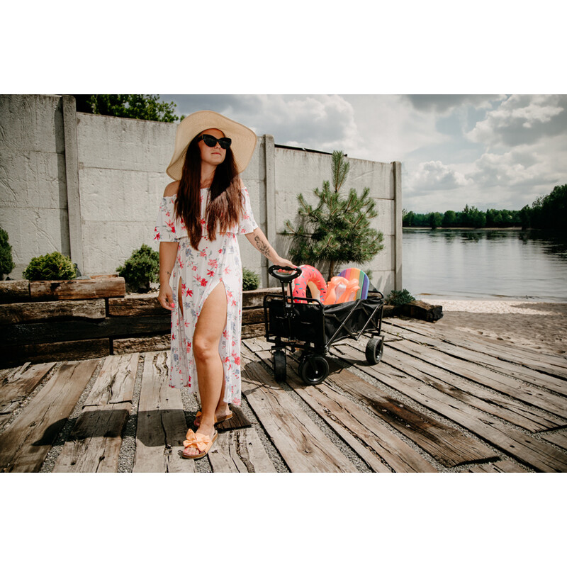 Carucior de transport pliabil UNIZDRAV  cu o capacitate de încărcare suplimentară de până la 150 kg - ARTICOL EXPUS