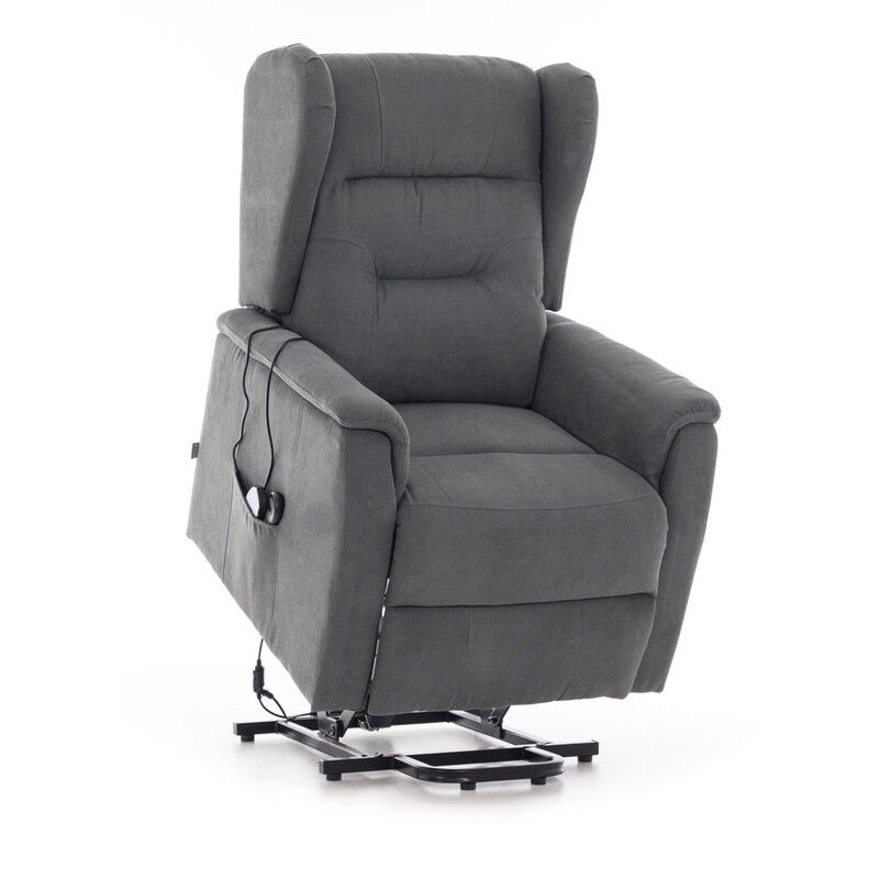 Fotoliu de masaj rabatabil COMFORT+, material textil antracit