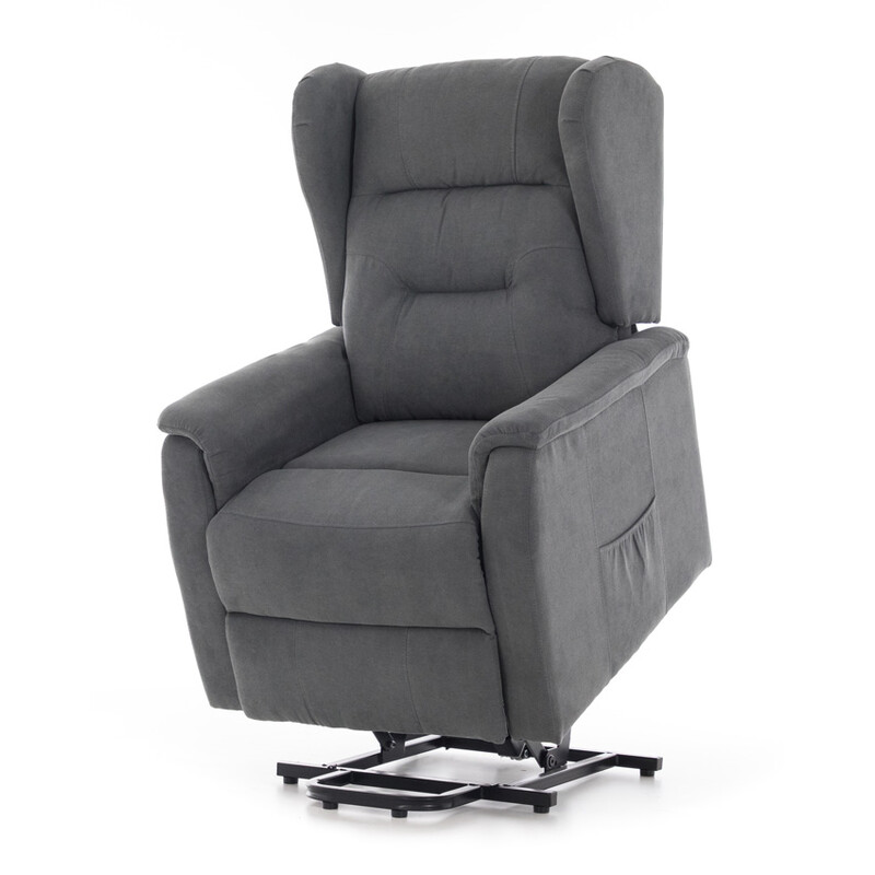 Fotoliu de masaj rabatabil COMFORT+, material textil antracit