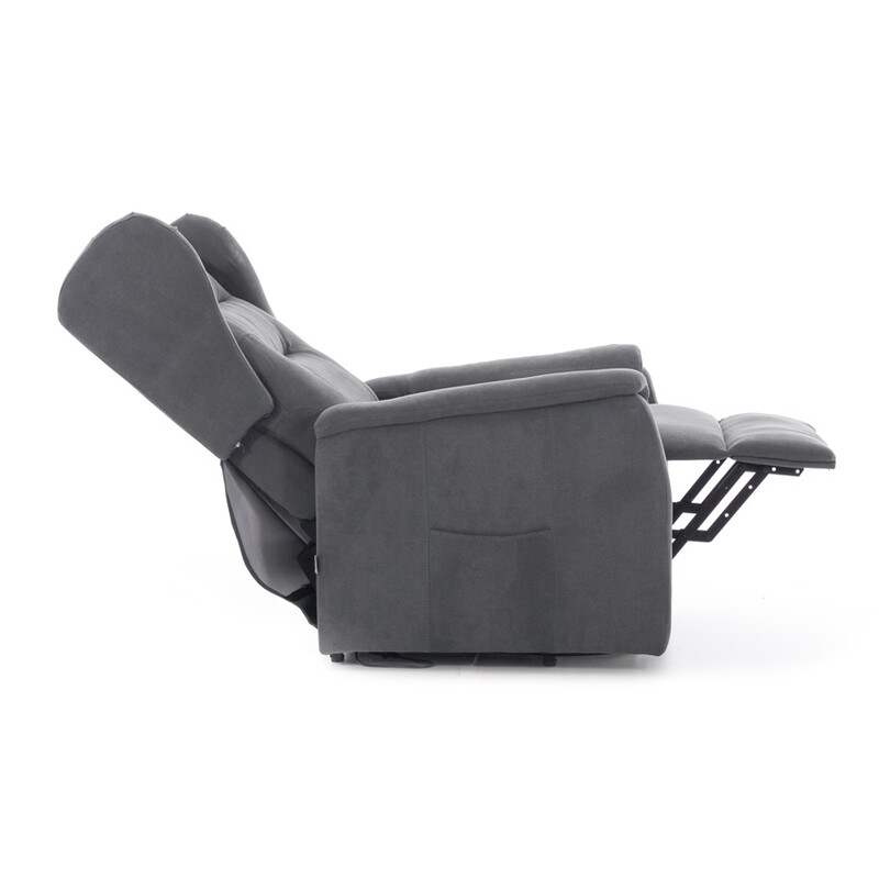 Fotoliu de masaj rabatabil COMFORT+, material textil antracit