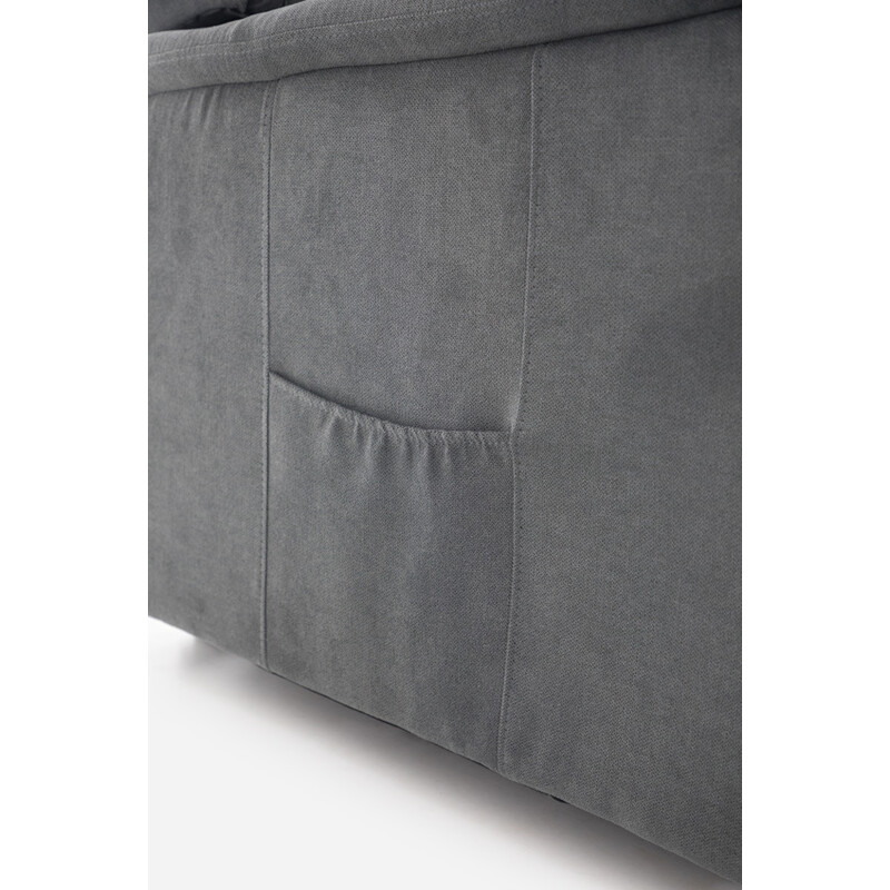 Fotoliu de masaj rabatabil COMFORT+, material textil antracit