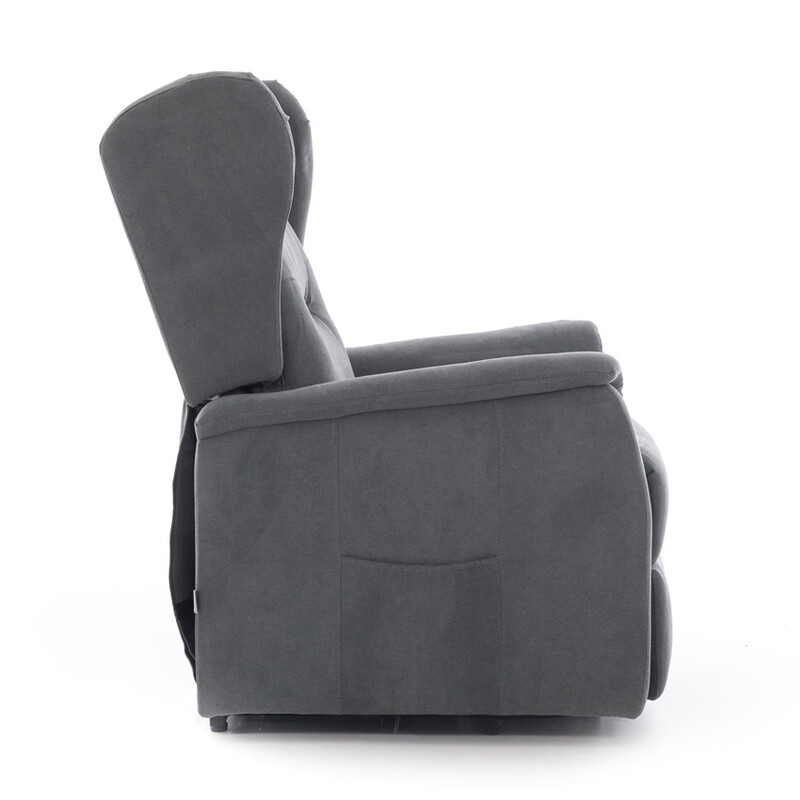 Fotoliu de masaj rabatabil COMFORT+, material textil antracit