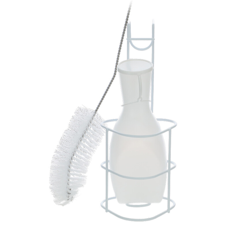 Sticlă de urină cu suport și perie