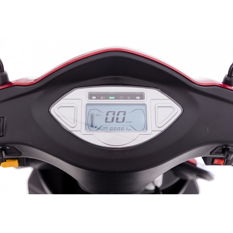 Scuter electric cu două locuri CHAMPION DUO pentru seniori și persoane invalide - motor puternic de 1000 W -  ZGÂRIETURI MICI PE BARĂ DE PROTECȚIE SPATE