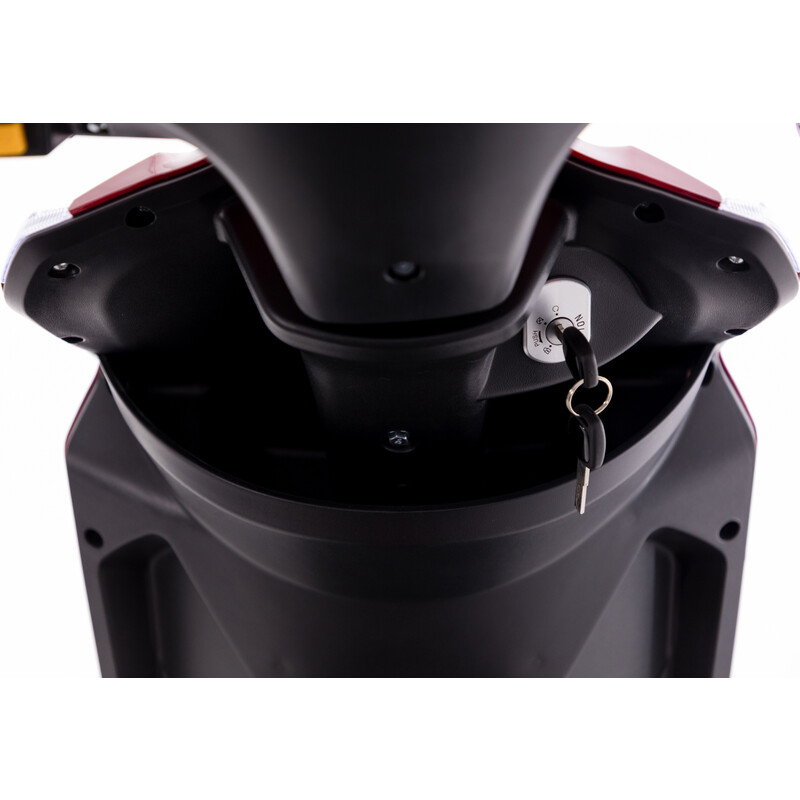 Scuter electric cu două locuri CHAMPION DUO pentru seniori și persoane invalide - motor puternic de 1000 W -  ZGÂRIETURI MICI PE BARĂ DE PROTECȚIE SPATE