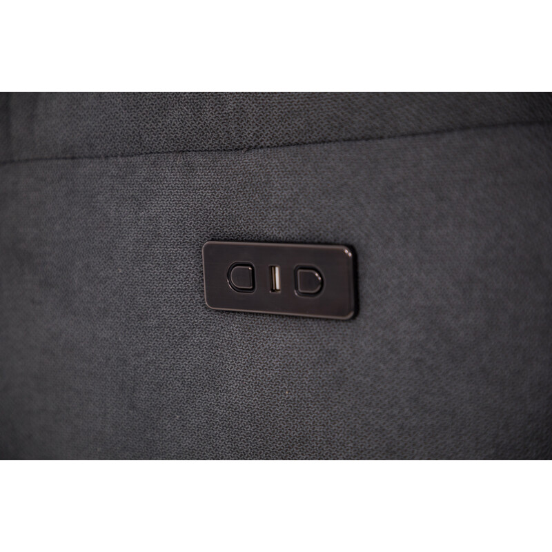 Fotoliu relaxant COMFORT cu funcție de masaj și încălzire, material textil antracit