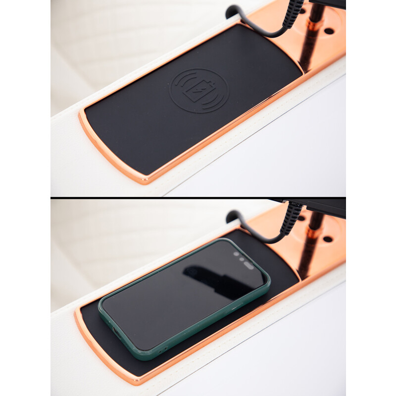 Scaun electric de masaj Prestige 3D MASSAGER cu ionizator de aer, alb - ZGÂRIETURI