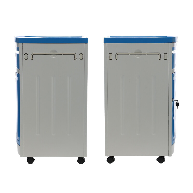 Noptieră MEDIK din plastic, albastră - LATERAL JOS CRĂPAT