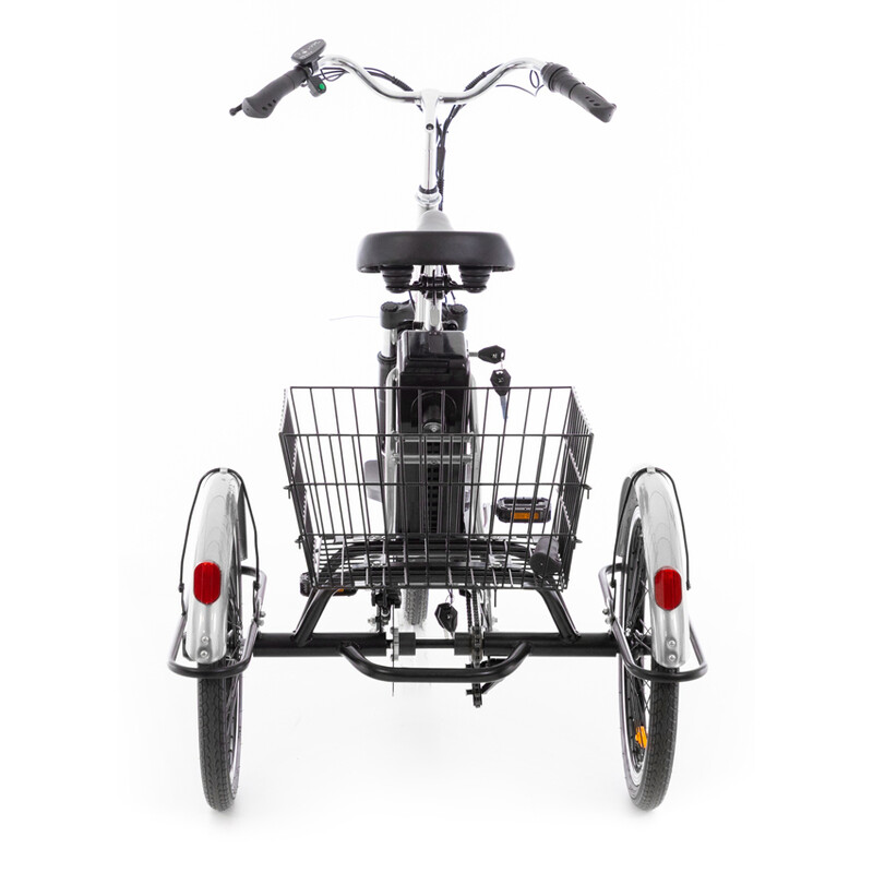 Tricicletă electrică Tornado ZTECH, argintie