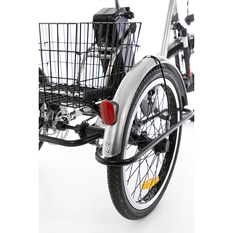 Tricicletă electrică Tornado ZTECH, argintie