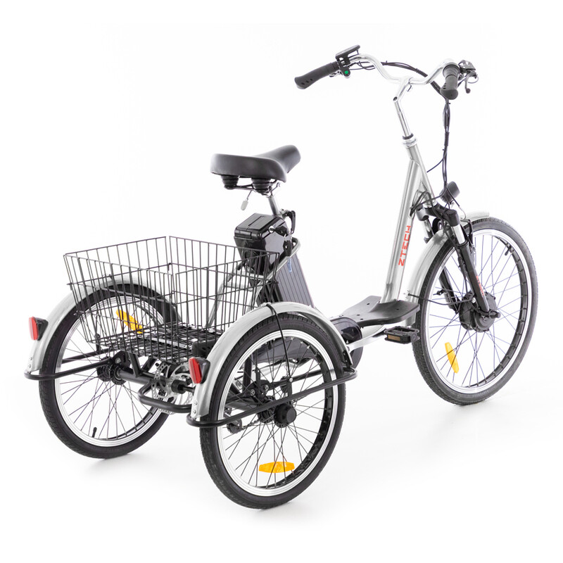 Tricicletă electrică Tornado ZTECH, argintie