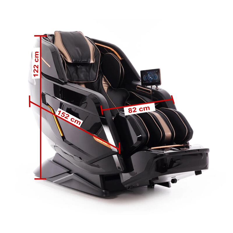 Scaun de masaj electric LUX 4D MASSAGER, negru și auriu (Produs folosit)