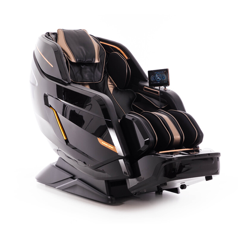 Scaun de masaj electric LUX 4D MASSAGER, negru și auriu (Produs folosit)