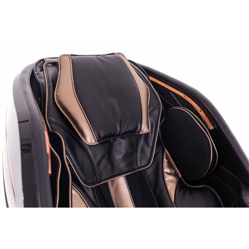 Scaun de masaj electric LUX 4D MASSAGER, negru și auriu (Produs resigilat)