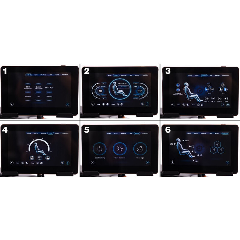 Fotoliu electric de masaj LUX 4D MASSAGER, negru/auriu - PIESĂ EXPUSĂ, ZGÂRIETURI UȘOARE
