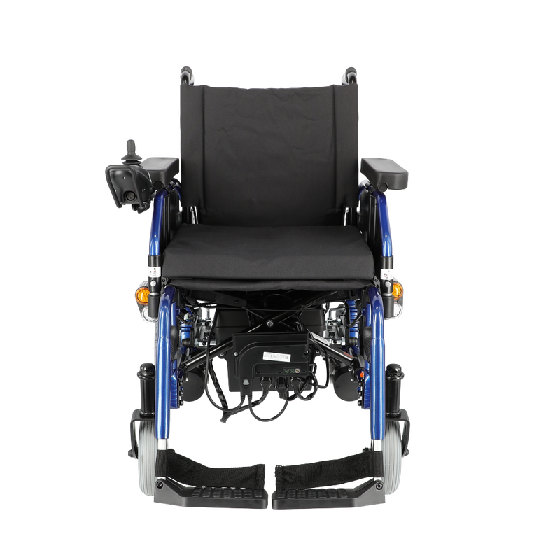 Scaun cu rotile electric cu lumini, 46 cm - PORDUS EXPUS ÎN SHOWROOM, ANVELOPE/TREPTE MURDARE