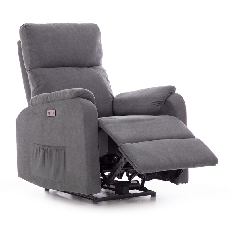 Fotoliu de relaxare COMFORT, material antracit FĂRĂ FUNCȚII, FĂRĂ ÎNCĂLZIRE ȘI MASAJ