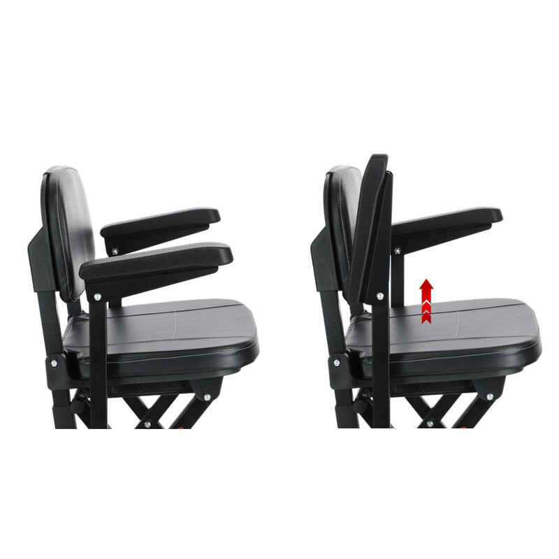 Scaun cu rotile pliabil COMPACT pentru seniori cu baterie litiu