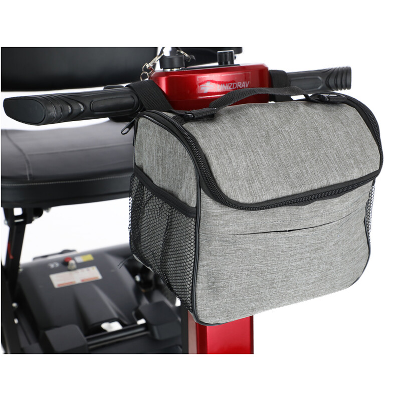 Scaun cu rotile pliabil COMPACT pentru seniori cu baterie litiu