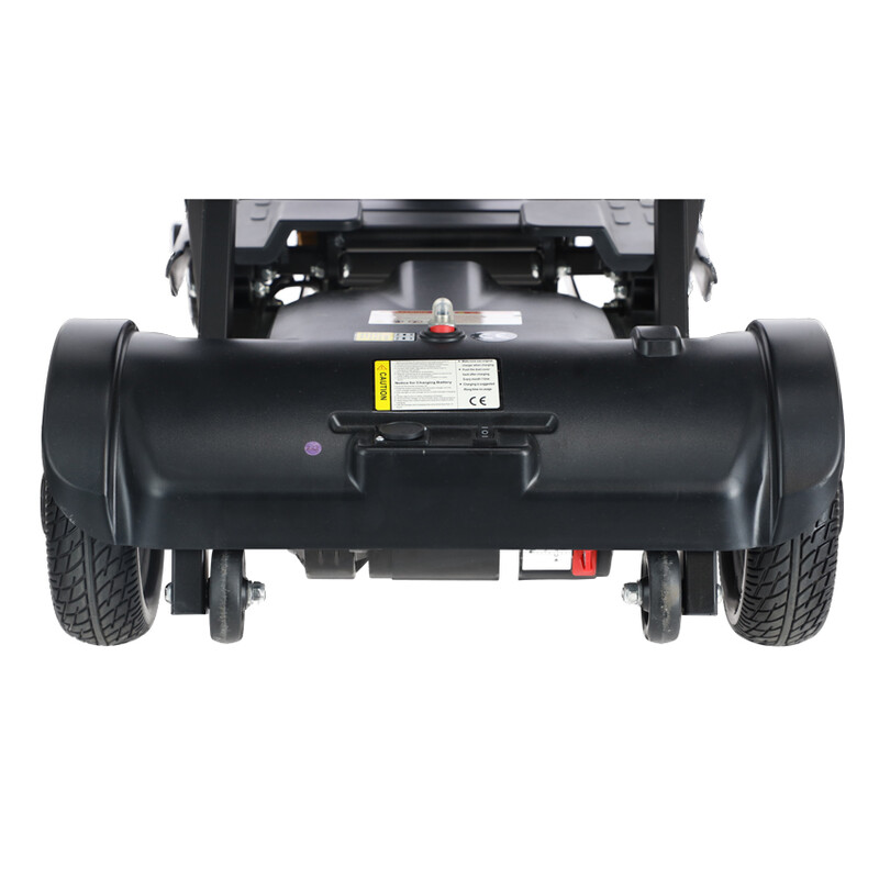 Scaun cu rotile pliabil COMPACT pentru seniori cu baterie litiu