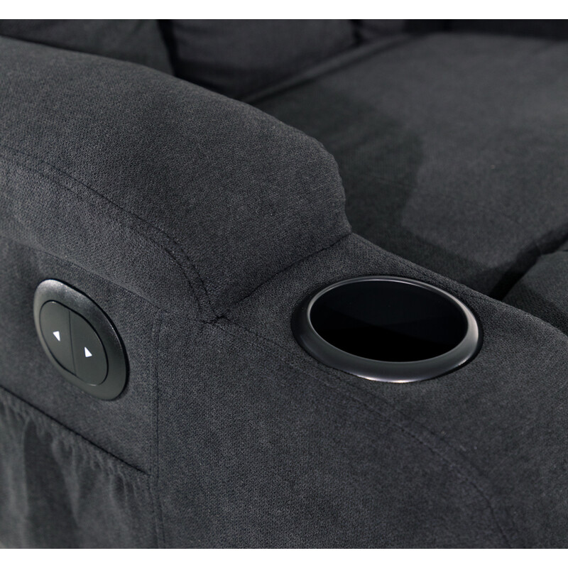 Fotoliu de relaxare rabatabil, material negru