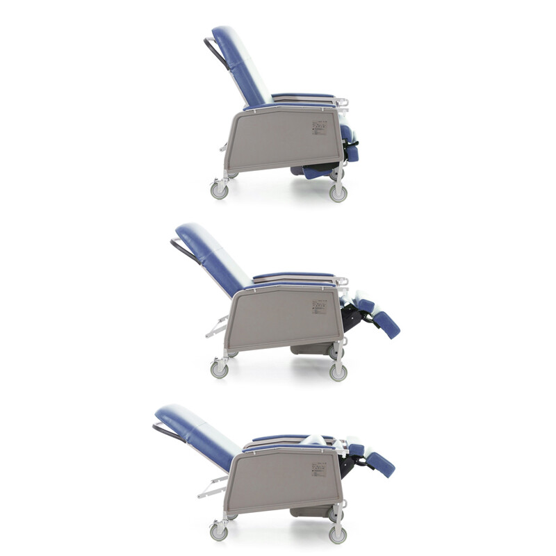 Scaun cardiac pentru seniori, albastru