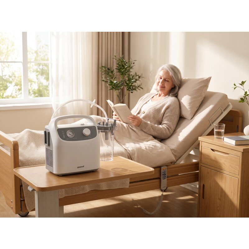 Aspirator portabil Yuwell 7E-G1, 27 l/min, reîncărcabil