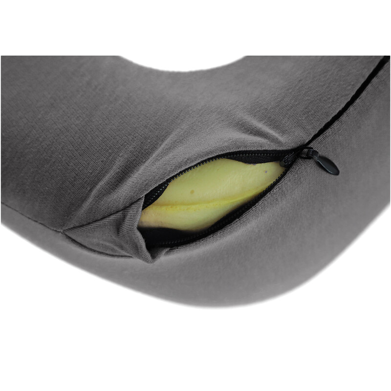 Pernă ergonomică de călătorie din spumă cu memorie, antracit