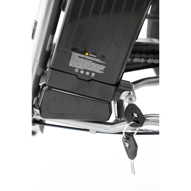 Tricicletă electrică cu trei roți Tornado ZTECH, argintie