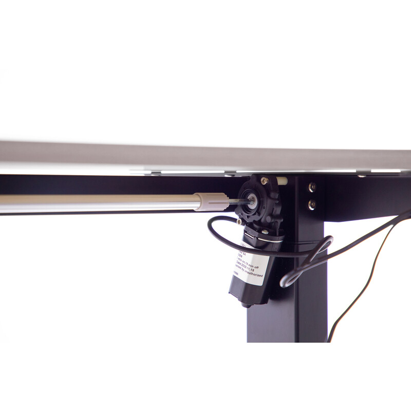 Birou reglabil pe înălțime UNIZDRAV 160x110 cm, gri - colț stâng