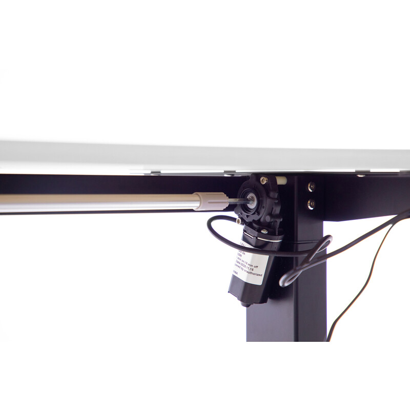 Birou reglabil pe înălțime UNIZDRAV 160x110 cm, alb - colț stâng