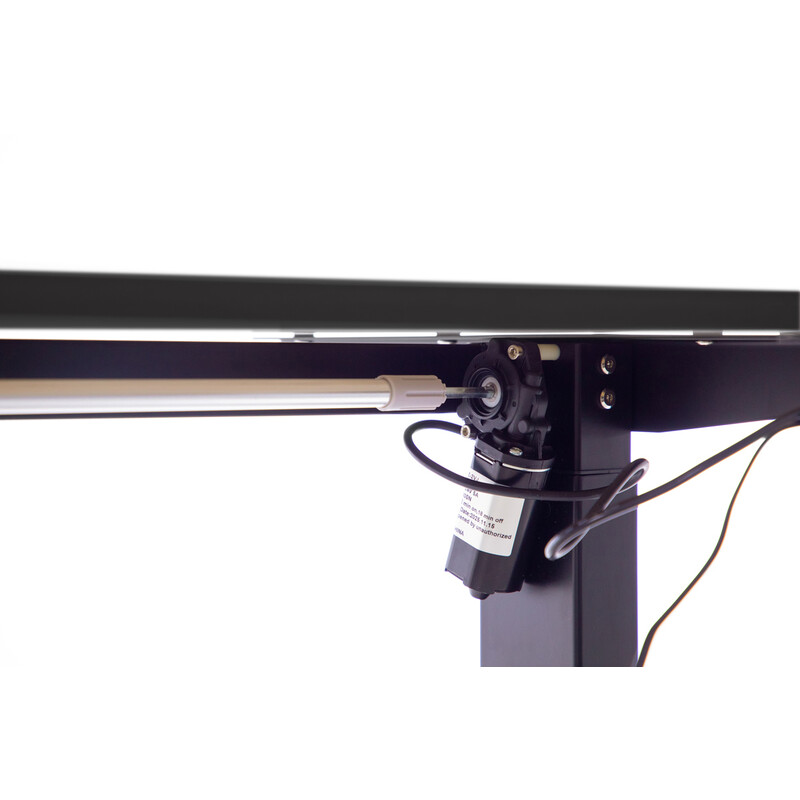 Birou reglabil pe înălțime UNIZDRAV 160x110 cm, neagru - colț stâng