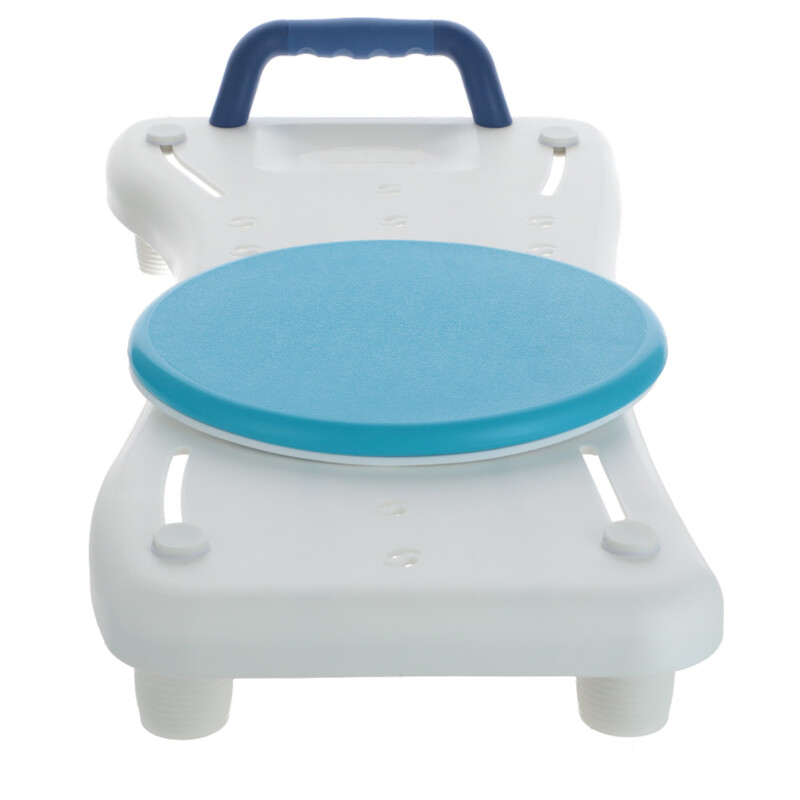 Scaun de baie cu disc pivotant și mâner
