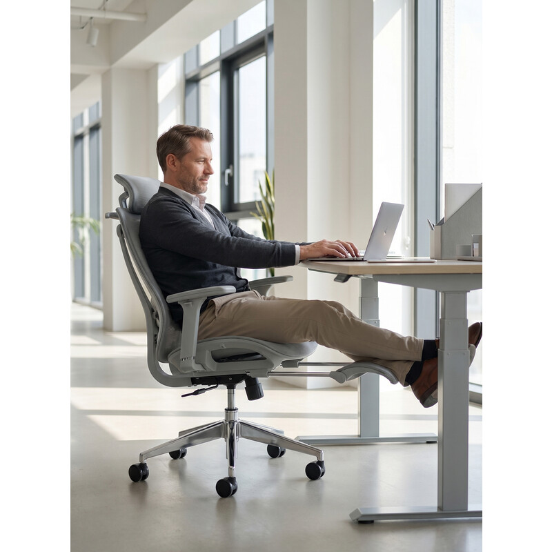 Scaun de birou ergonomic cu suport pentru picioare UNIZDRAV