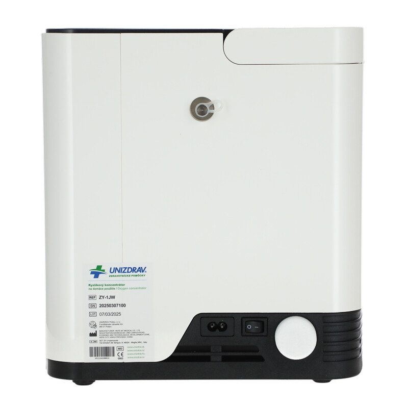 Concentrator de oxigen cu ieșire vocală UNIZDRAV, 7 l/min, alb (Articol folosit)