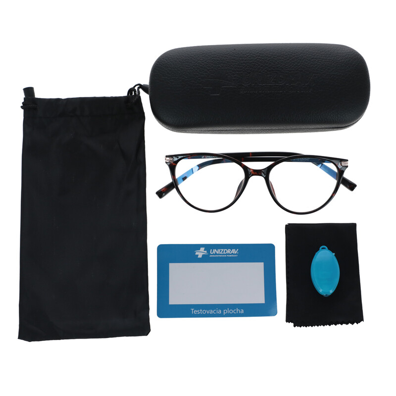 Ochelari UNIZDRAV Urban Style anti-lumină albastră + husă, husă și kit de testare