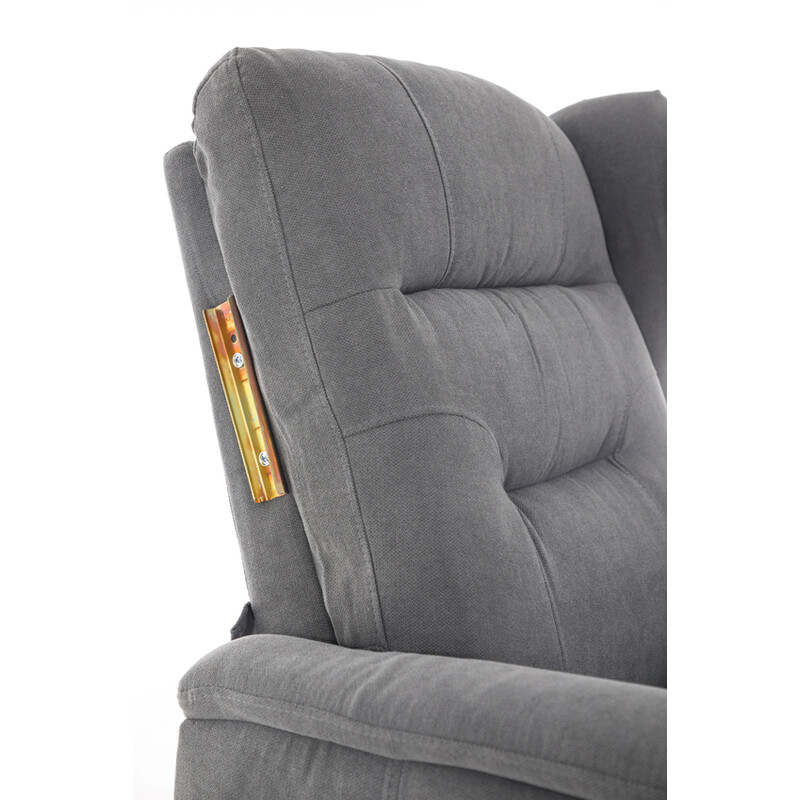 Fotoliu relaxant COMFORT cu funcție de masaj și încălzire, material textil antracit (Piesă folosită)