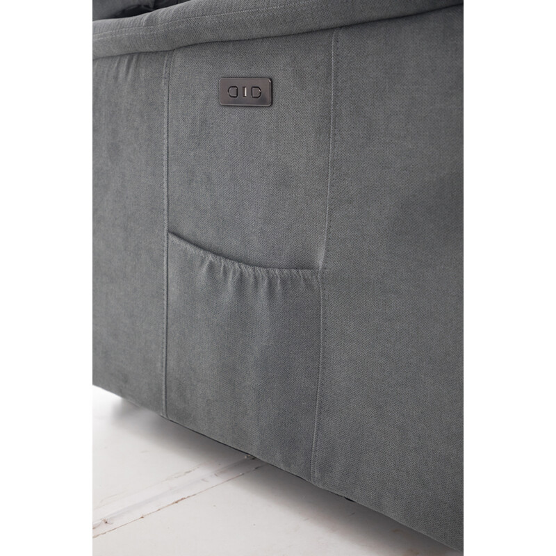 Fotoliu relaxant COMFORT cu funcție de masaj și încălzire, material textil antracit (Piesă folosită)