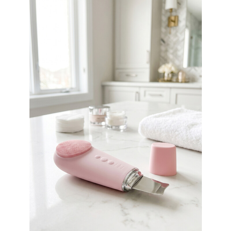 Spatulă facială cu ultrasunete 2 în 1