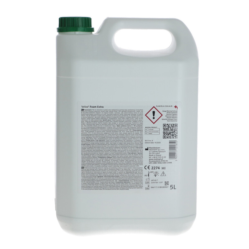 Spumă dezinfectantă profesională Velox Foam Extra, 5 l
