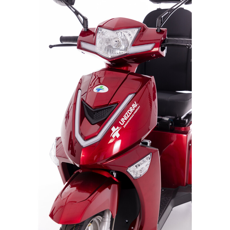 Scuter electric cu trei roți CHAMPION pentru seniori - motor puternic de 1000 W, roșu (Articol folosit)