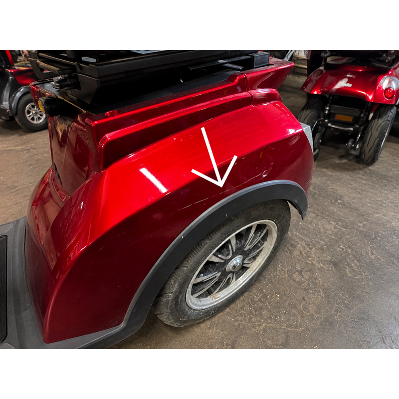 Scuter electric cu trei roți CHAMPION pentru seniori - motor puternic de 1000 W, roșu (Articol folosit)